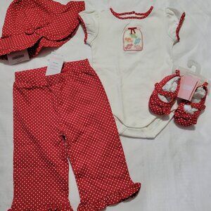 GYMBOREE 3-6 Month Sweeter Than Candy NWT 3-6 month Pants, Hat, Bodysuit Size 02